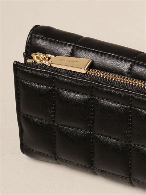 michael kors black studded quilted wallet|Michael Kors black wallet sale.